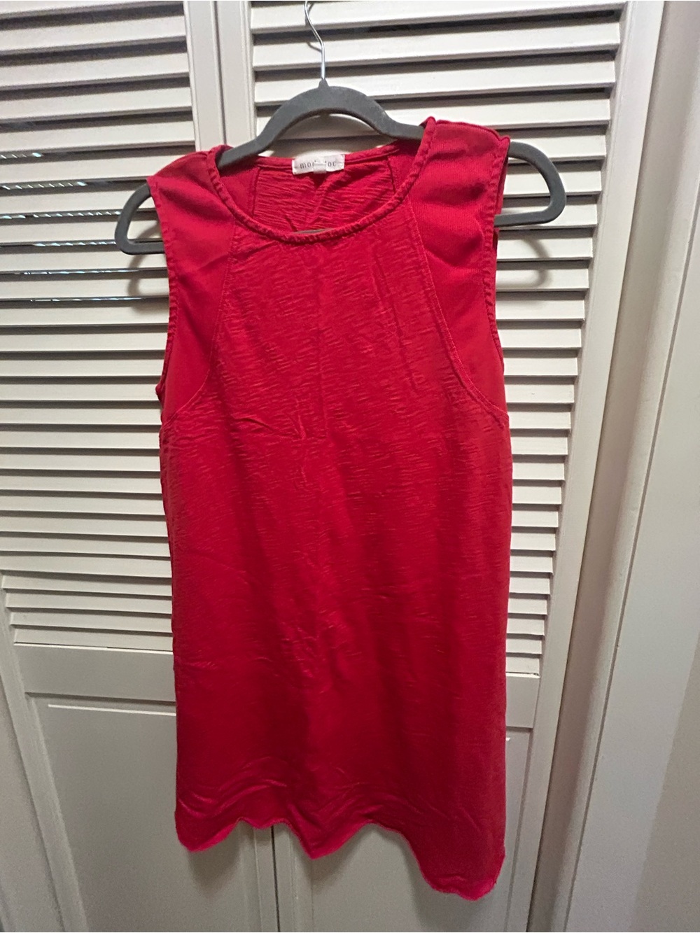 Women’s Sleeveless Red Knit Shift Dress